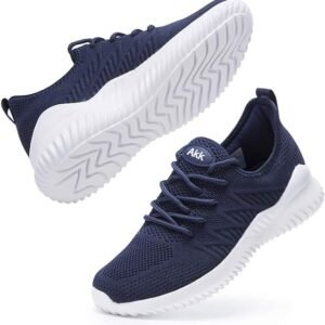 Akk Womens Walking Tennis Shoes - Slip On Memory Foam Lightweight Casual Sneakers for Gym Travel Work